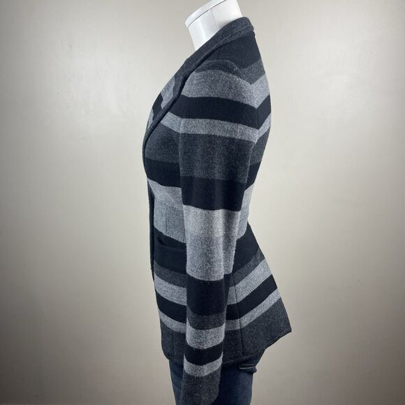 rag & bone Women’s XS striped gray Wool sweater Two Button blazer - Picture 4 of 11